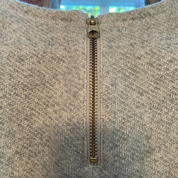 Loft half faux leather/ sweater material crop top - Picture 3 of 4